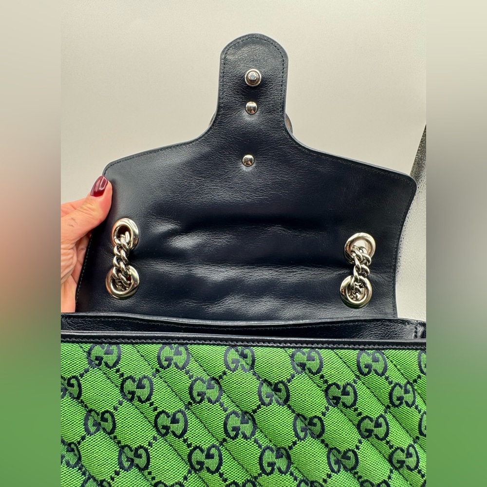 Gucci GG Canvas Small Marmont Matelassê Shoulder bag. - Picture 12 of 15